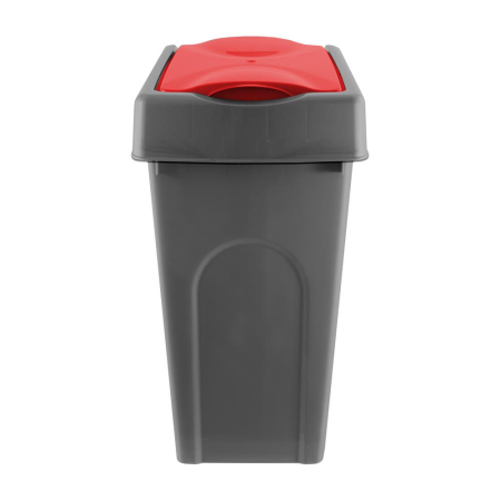 50ltr Slanted Bin Red Flap 