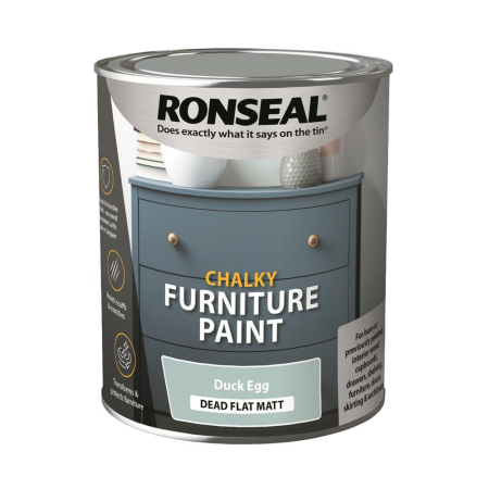 Ronseal Chalky Furniture Paint Duck Egg 750ml