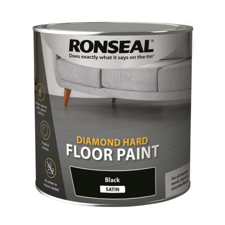 Ronseal Diamond Hard Floor Paint Black 2.5lt