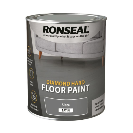 Ronseal Diamond Hard Floor Paint Slate 750ml
