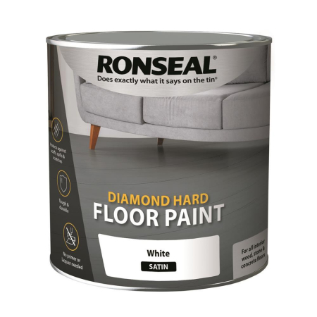Ronseal Diamond Hard Floor Paint White 2.5lt