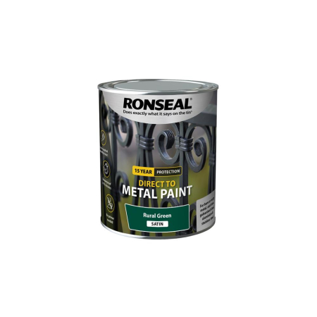 Ronseal Direct To Metal Rural Green Satin Paint 750ml