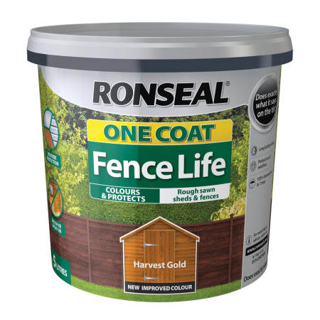 Ronseal One Coat Fencelife Hgold 5lt