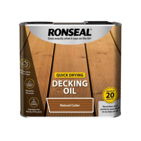 Ronseal Quick Drying Decking Oil Natural Cedar 5L