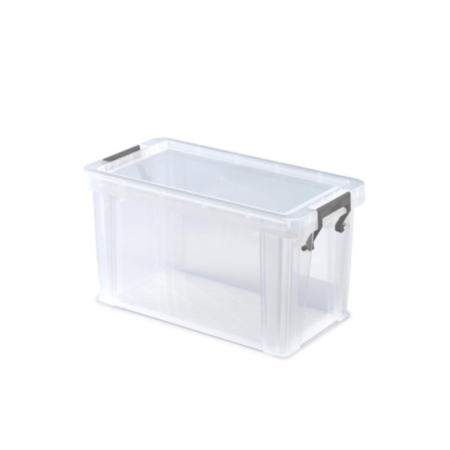 Whitefurze 2.6L Allstore Silver Clamp Storage Box
