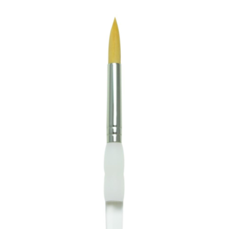 Soft Grip Gold Taklon Round Brush Size 10