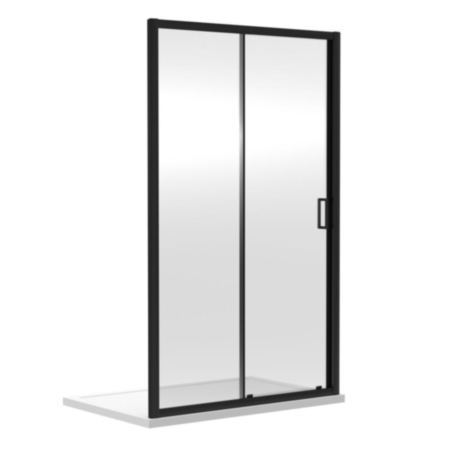 RENE Black 1200mm Sliding Door 6mm