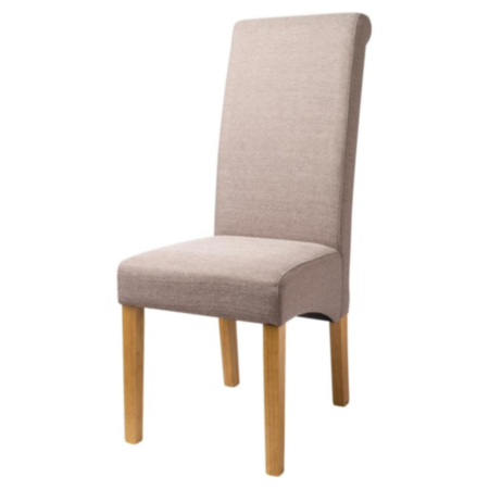 Trent Dining Chairs Stone Brown Fabric - Pair