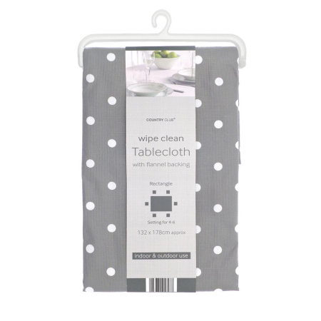 Country Club Polka Dot Design Tablecloth - 132 x 178cm