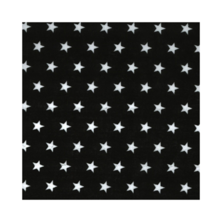 Polyester/Cotton Stars Fabric - Black