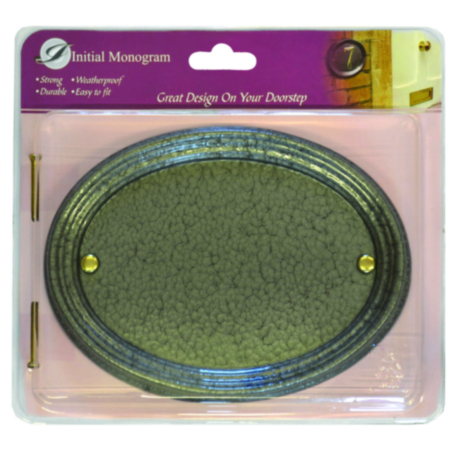 Small Gloss Black Oval Plaque