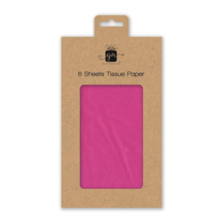 Dark Pink Tissue Paper 6 Sheets