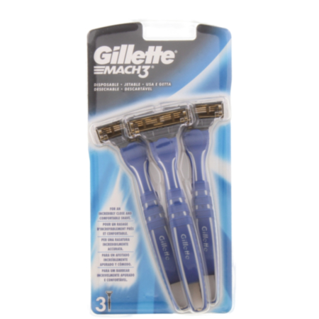 Gillette Mach3 Disposable Razors (3 Pack)