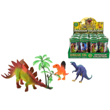 Jurassic Era Dinosaur Playset in Tube (13 Piece)