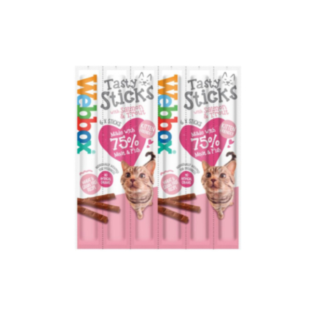 Webbox Cats Delight Treat Sticks - Salmon & Trout (x6)