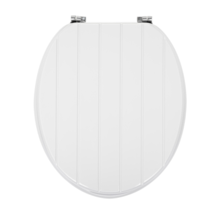 Aqualona T&G Wood Toilet Seat - White