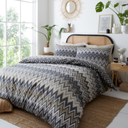Tyler Duvet Set Grey/Natural King
