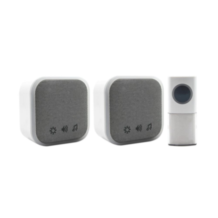 Portable and Plug-In Door Chime Set - White