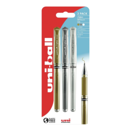 Uni-ball Signo Broad Pen - Metallic (3 Pack)
