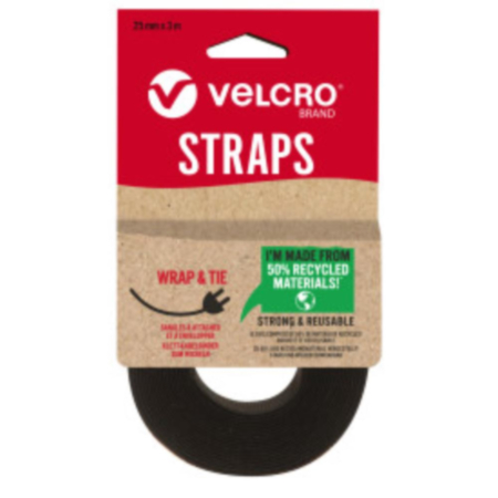 Velcro® Eco One Wrap® Roll 25mm x 3m - Black