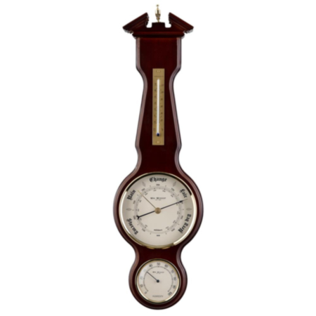 William Widdop Wooden Barometer, Thermometer and Hygrometer