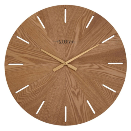 Interval Wooden Wall Clock - 60cm