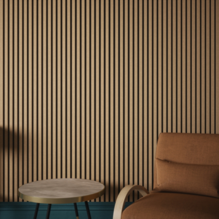 Kraus Acoustic Wall Panel - Medium Oak - 600 x 2400mm
