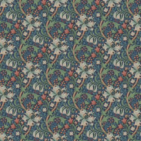 William Morris PVC Tablecloth - Golden Lily Jewel
