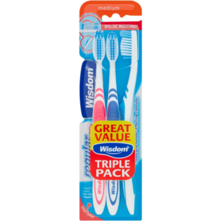 Wisdom Regular Plus Toothbrush - Medium Triple 