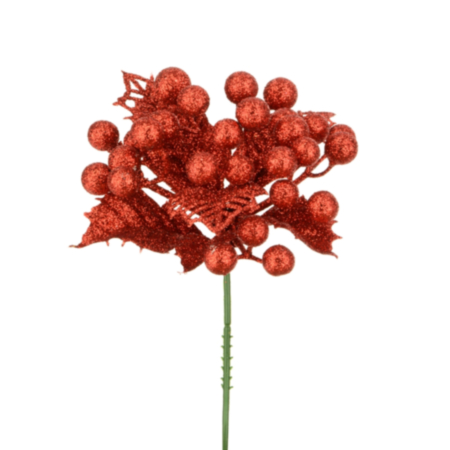 Red Christmas Berry Pick (17cm)