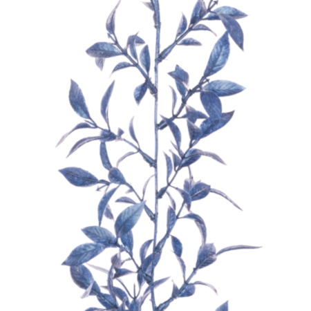 Blue Sparkle Mini Leaf Garland (180cm)