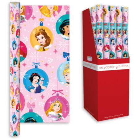 Disney Princess Christmas Gift Rollwrap 2 metres