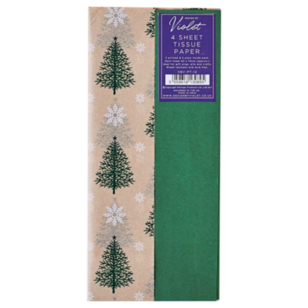 Tissue Paper - Green Trees (4 Sheets)
