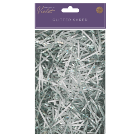 Shredded Tissue Paper - Silver Glitter