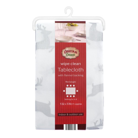 Wipe Clean Tablecloth Reindeer 132x230