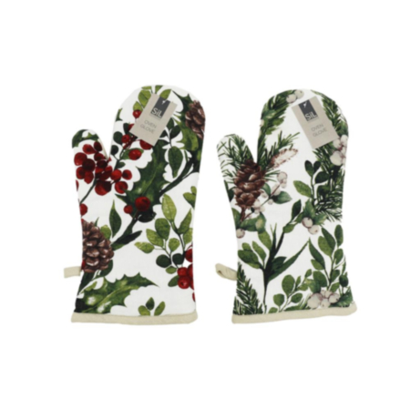 Xmas Berries Single Oven Glove - 32cm
