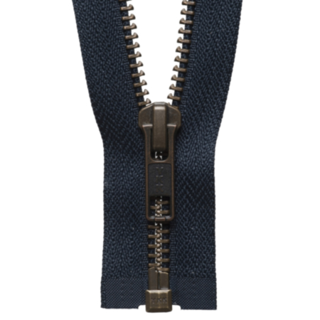 YKK Strong Metal Tooth Open End Zip - Dark Navy (71cm)