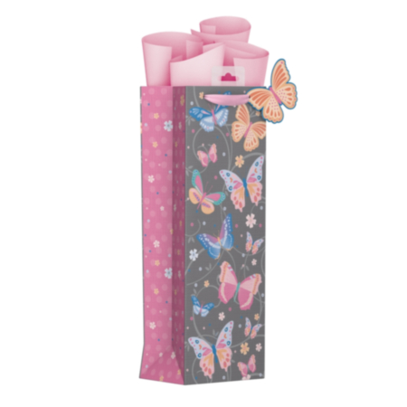 Butterfly Bottle Gift Bag