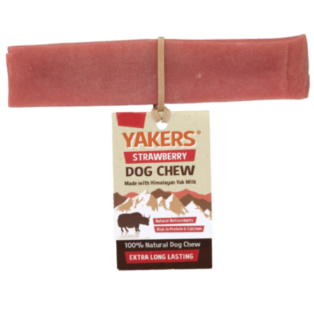 Yakers Dog Chew Strawberry Medium