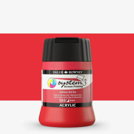 Daler-Rowney System3 250 Screen Paint Cadmium Red