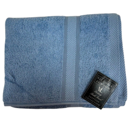 Victoria Bath Sheet - Blue 500gsm