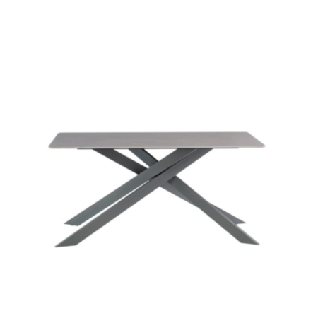 Camilla 1.6m Dining Table - Matt Grey / Grey Leg