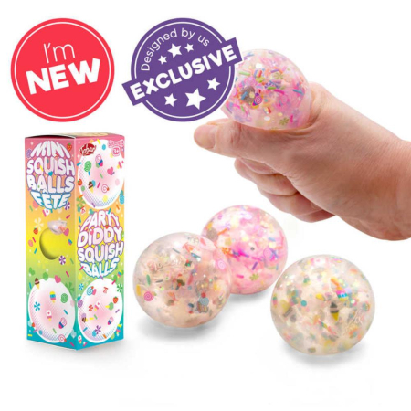 Scrunchems Party Diddy Squish Balls - 3 Pack