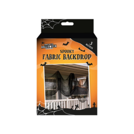 Halloween Black Fabric Backdrop 3m