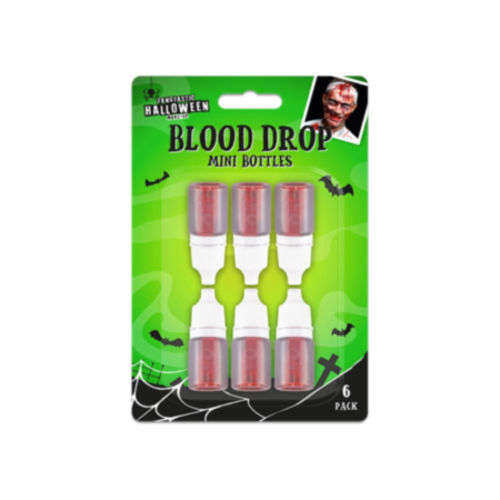 Halloween Blood Drop Mini Bottles 6pk