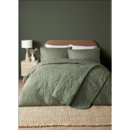 Serene Luana Dark Green Throw 230 x 200cm