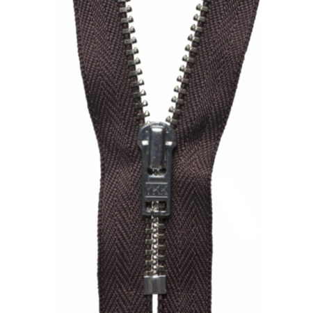 YKK Metal Trouser Zip - Brown (20cm)
