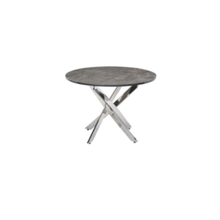 Paris 1.07m Round Dining Table - Grey Cement Finish