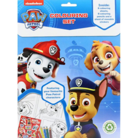 Paw Patrol Colouring Set
