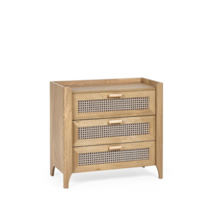 Sydney 3 Drawer Chest in Oak Finish